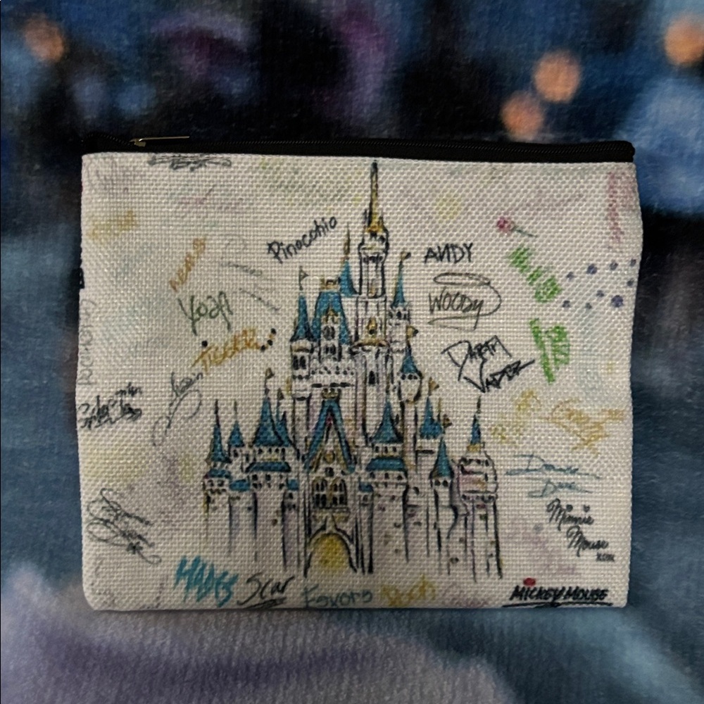 Disney Cinderella Castle Make Up or Anything Bag NWOT